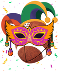 Mardi Gras 385 - Football Mardi Gras Jester Hat Costume Carnival Women Men Sweatshirt