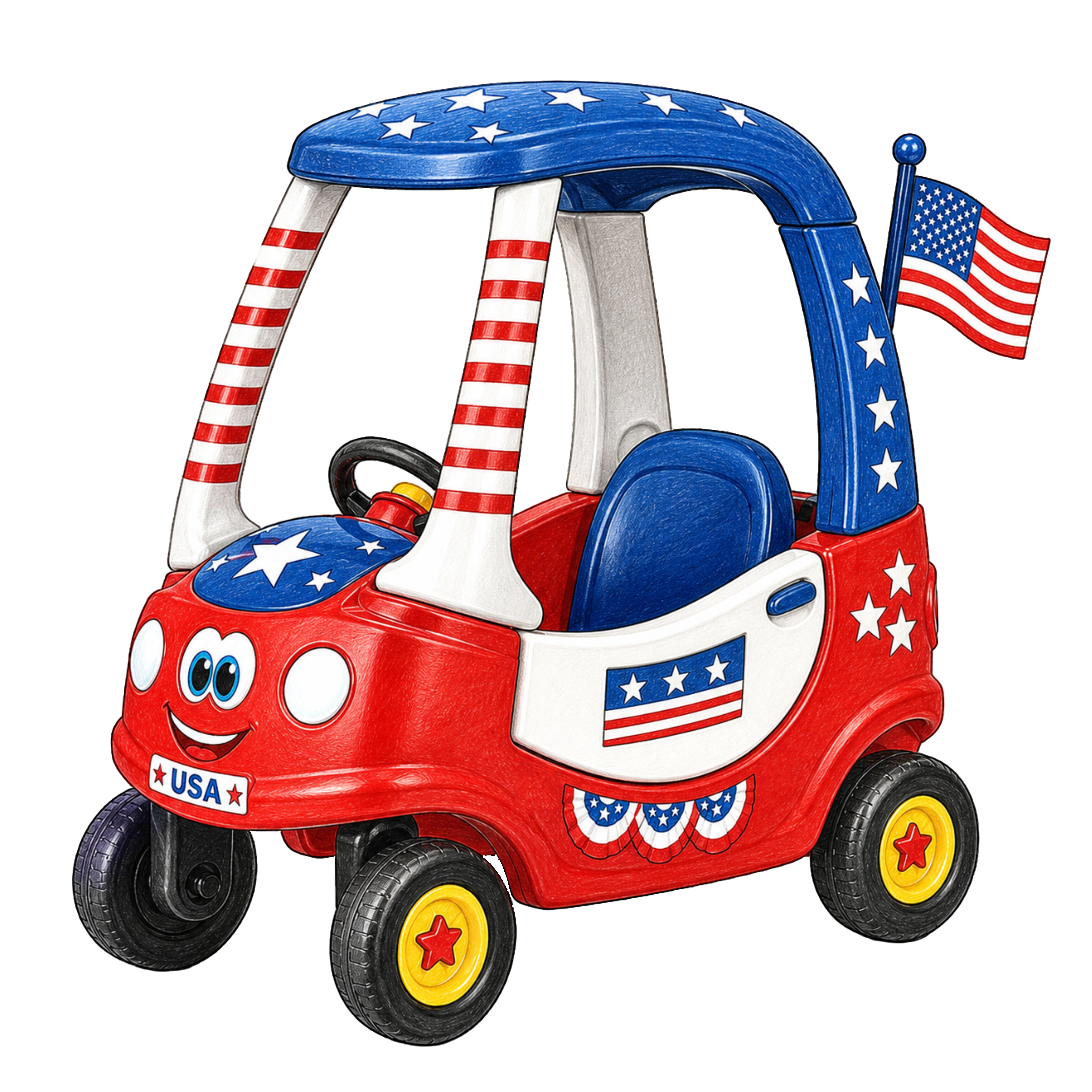 Randomness 1737 - Usa Toddler Car