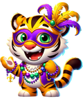 Mardi Gras 672 - Mardi Gras Tiger Costume Animal New Orleans Party Parade Sweatshirt