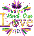 Mardi Gras 625 - Mardi Gras Love Costume Mask Gift For Men Or Women T Shirt