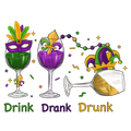 Mardi Gras 574 - Mardi Gras Bundle Drink Drank Drunk