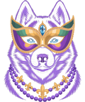 Mardi Gras 564 - Mardi Gras Bead Siberian Husky Dog Festival Carnival Tee Sweatshirt