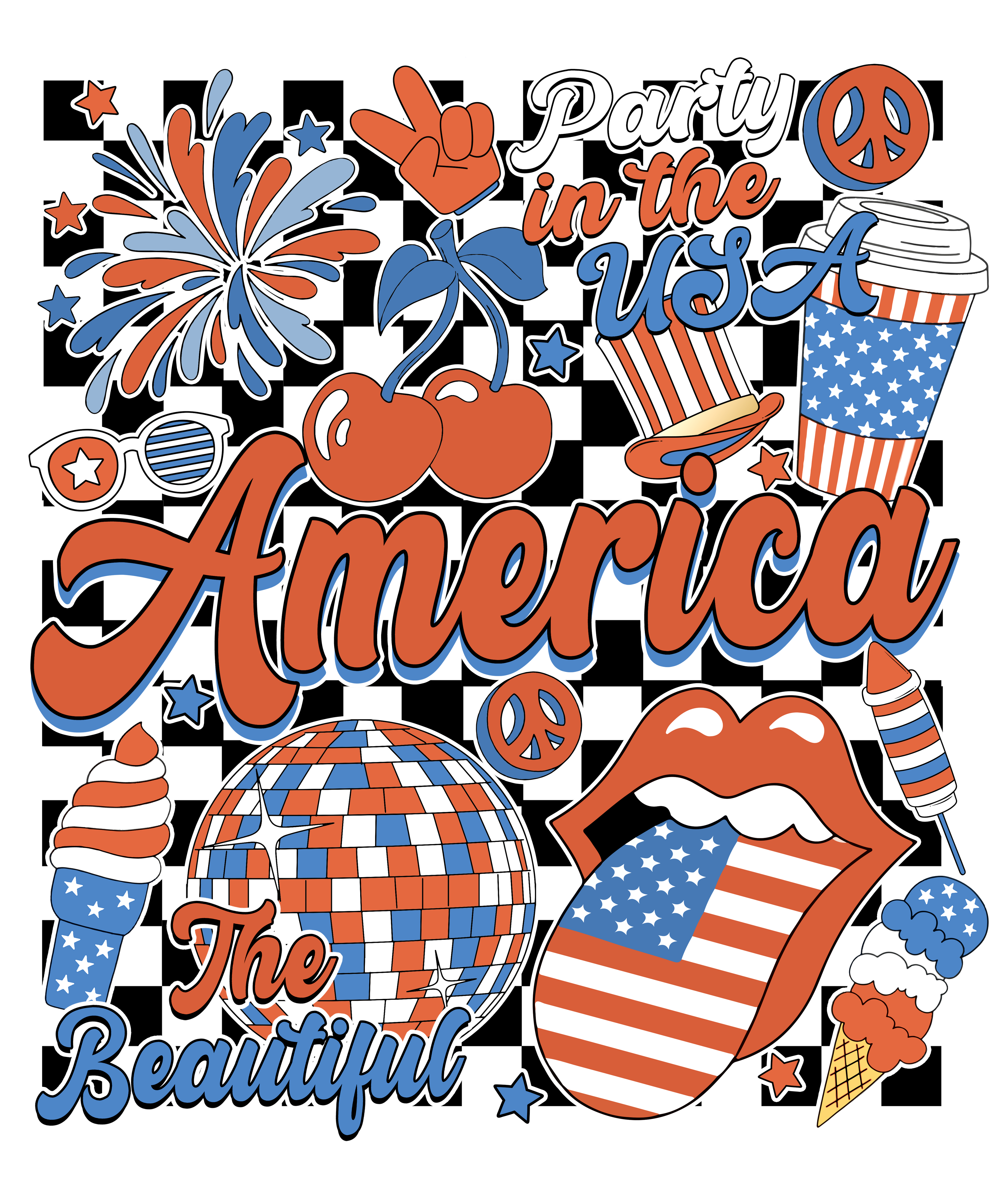 4th of July 491 - Or 29052025 Vtn Retro America 4th Of July Party In The Usa Back