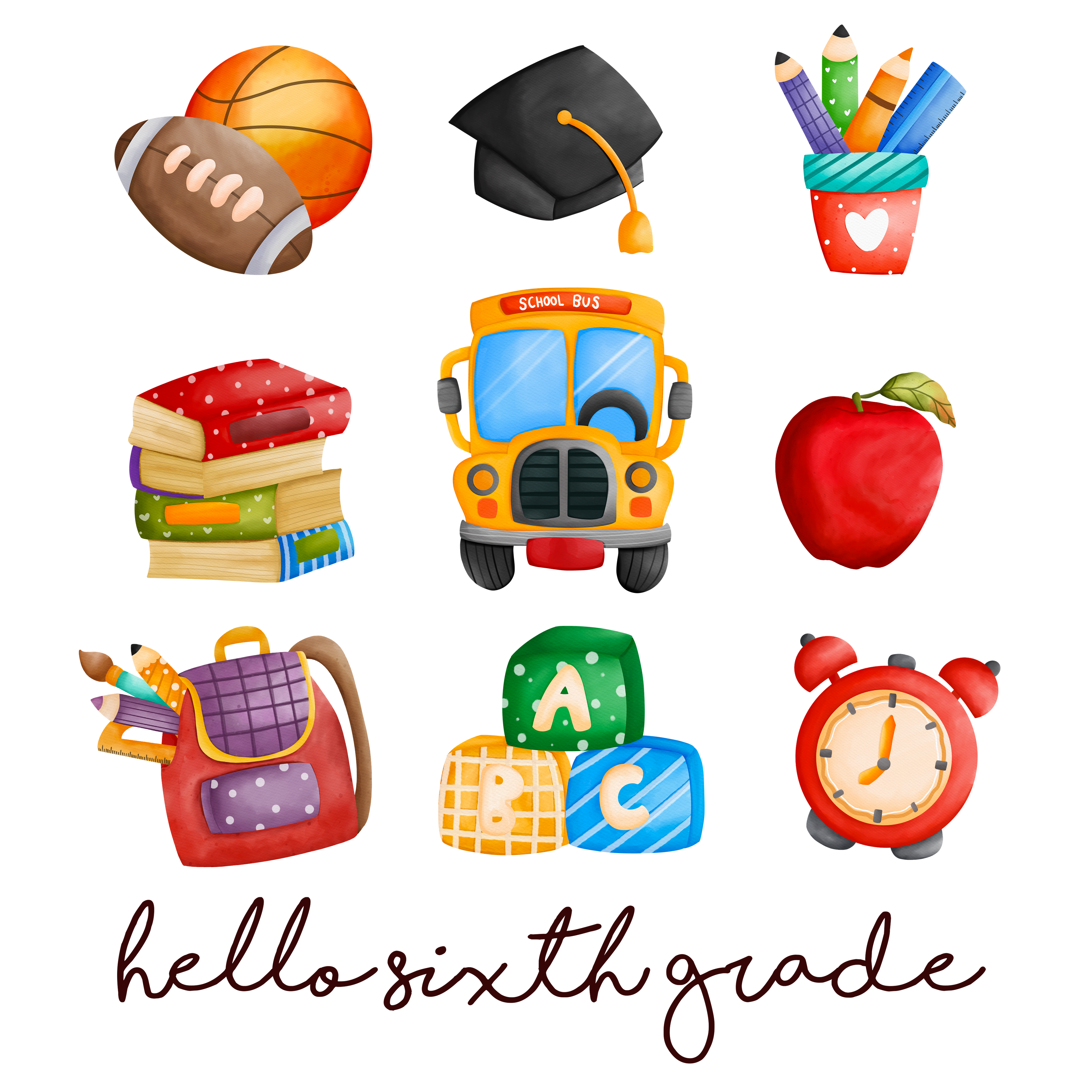 Back to School 107 - A01 L240624 16 Hello Sixth Grade