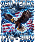 4th of July 332 - American Bald Eagle 1776 2026 250 Anniversary Usa Birthday Sweatshirt