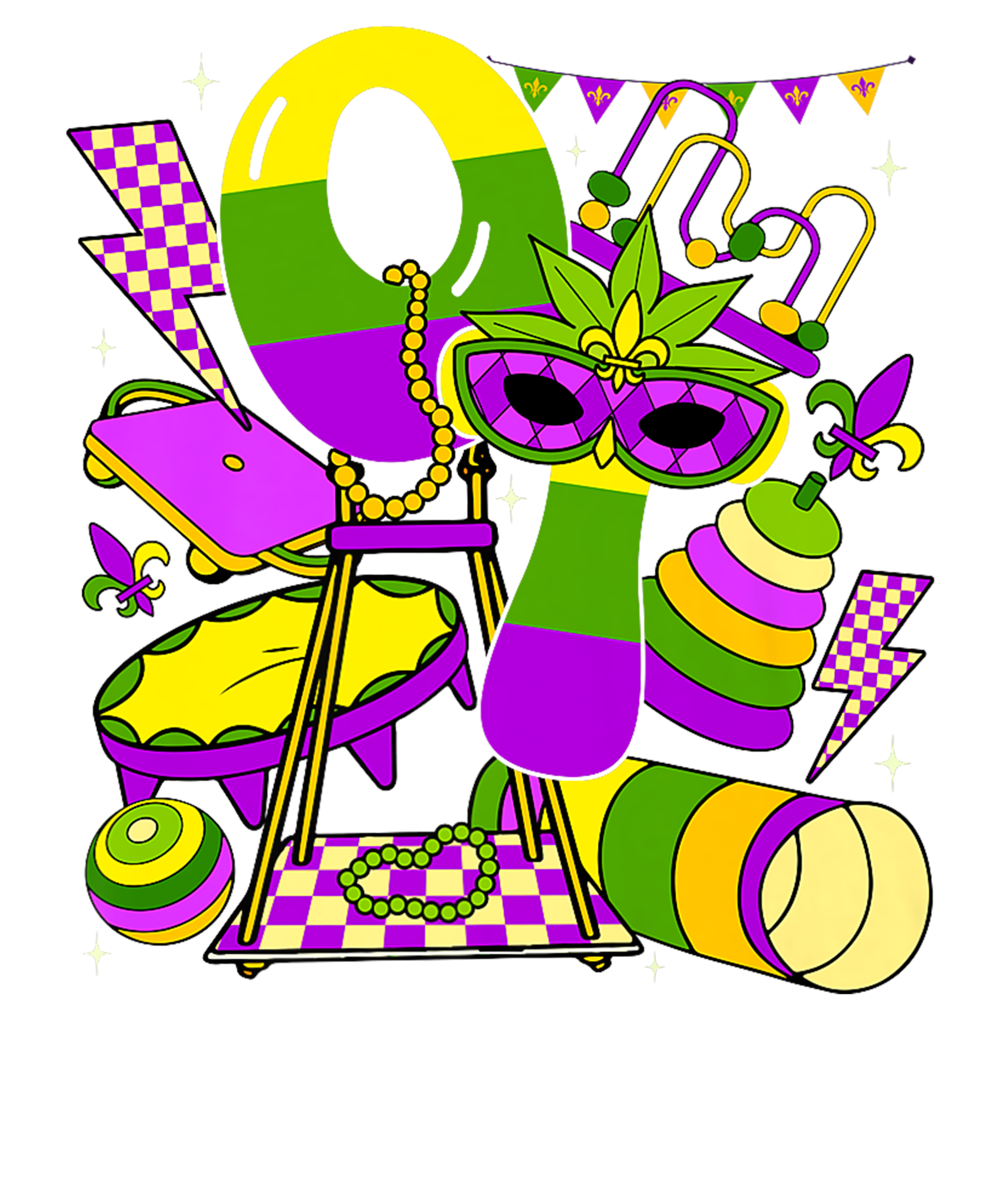 Mardi Gras 425 - Funny Occupational Therapy Ot Ota Therapist Mardi Gras A