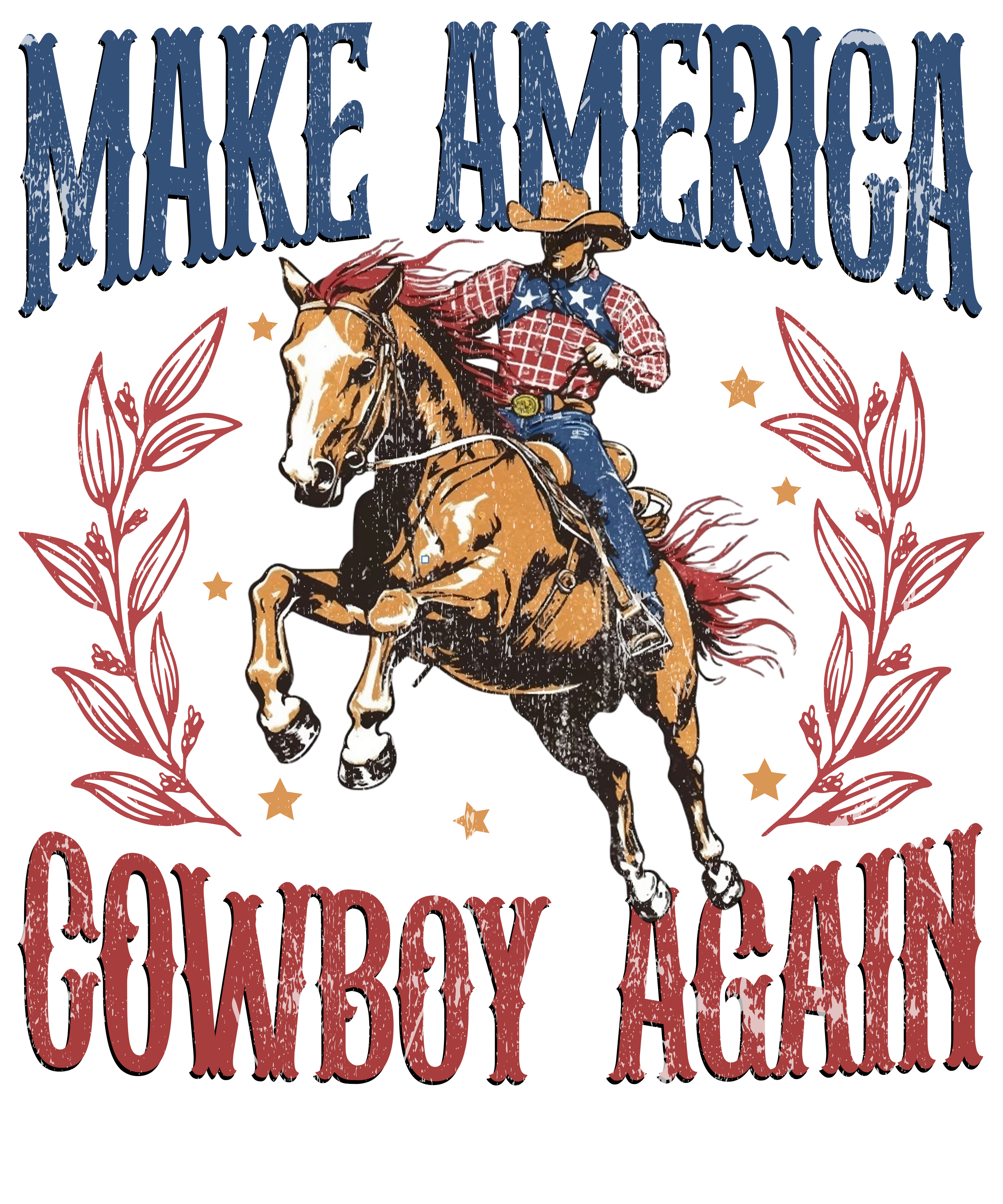 4th of July 466 - Or 11062025 Vtn Make America Cowboy Again Western 4th Of July