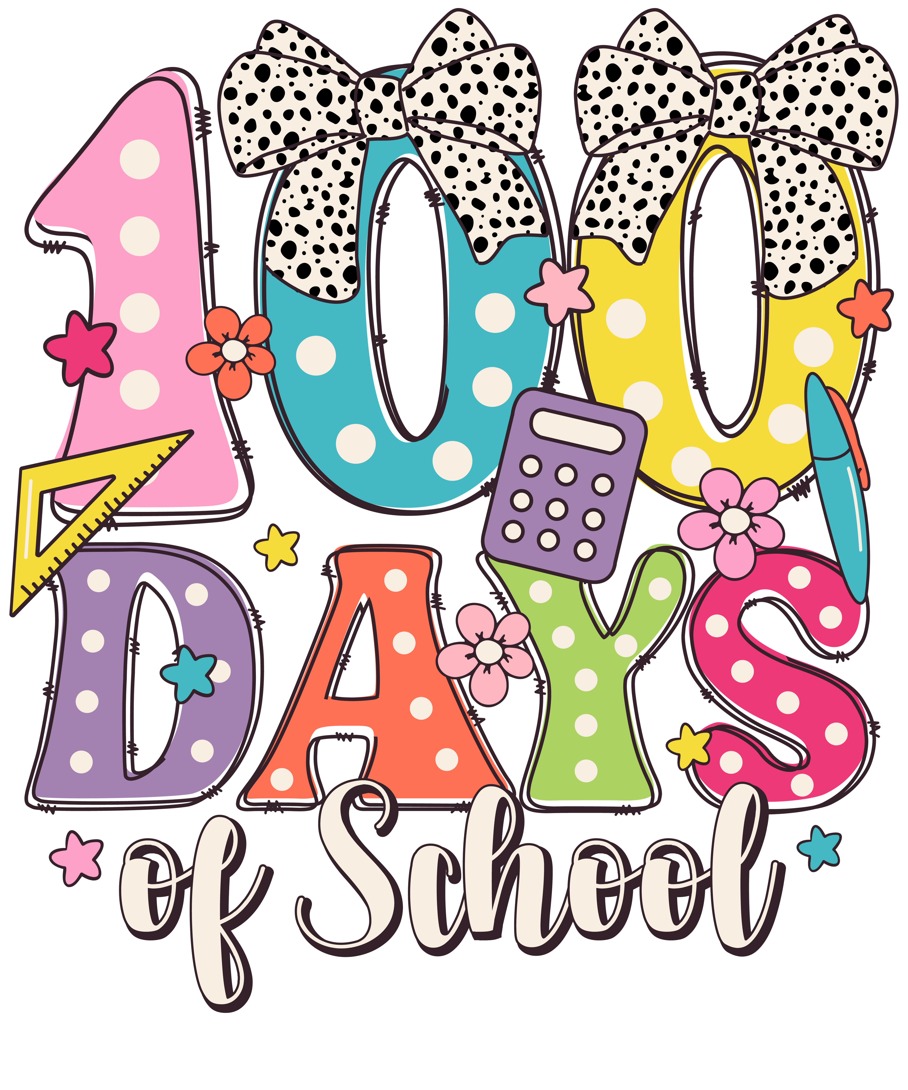Back to School 262 - Back To School Coquette Bow Dalmatian Dots Png300