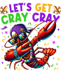 Mardi Gras 520 - Let S Get Cray Cray Mardi Gras Dabbing Crawfish Boy Girl Kid Sweatshirt