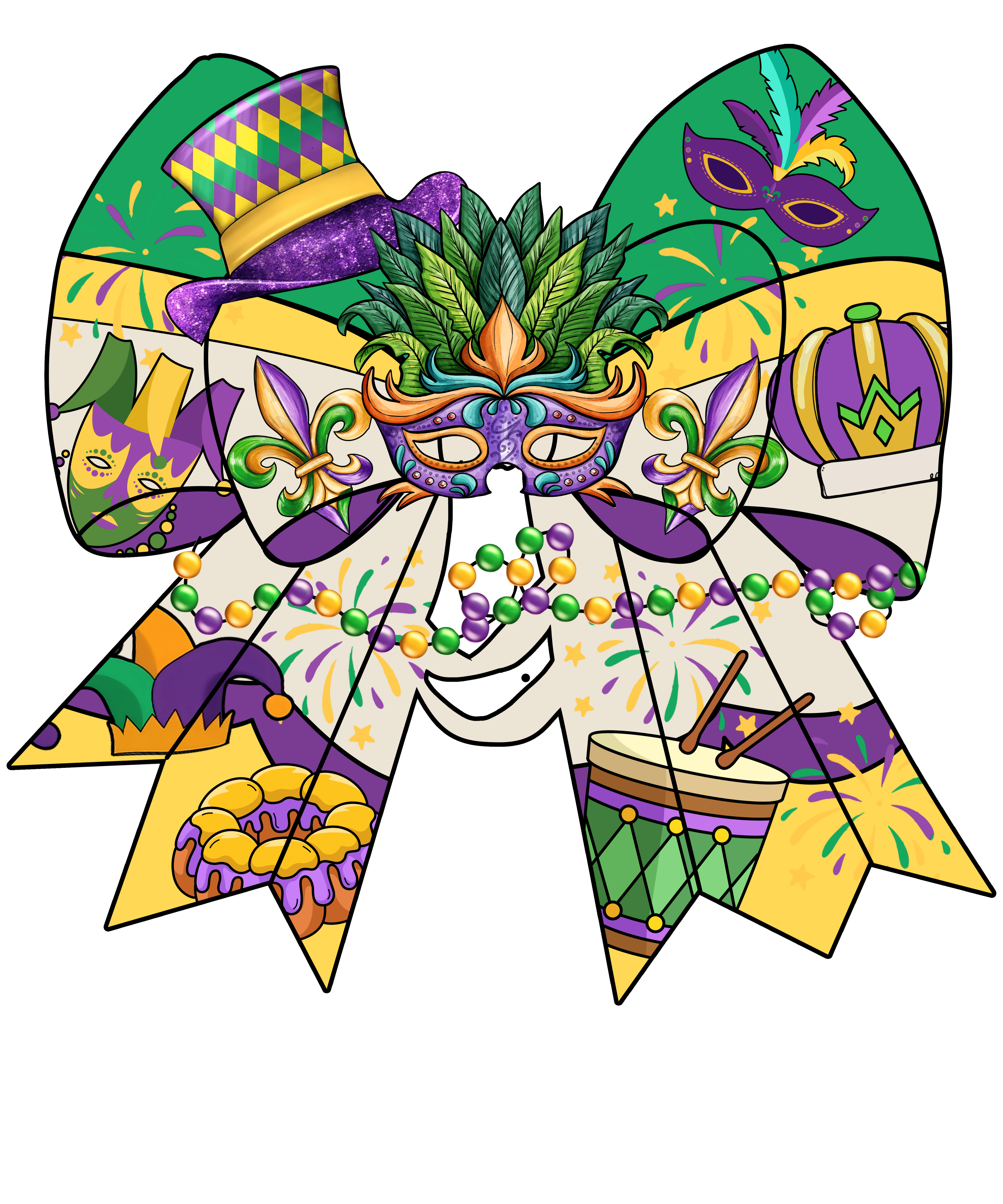 Mardi Gras 913 - Or 21122024 Vtn Mardi Gras Coquette Bow