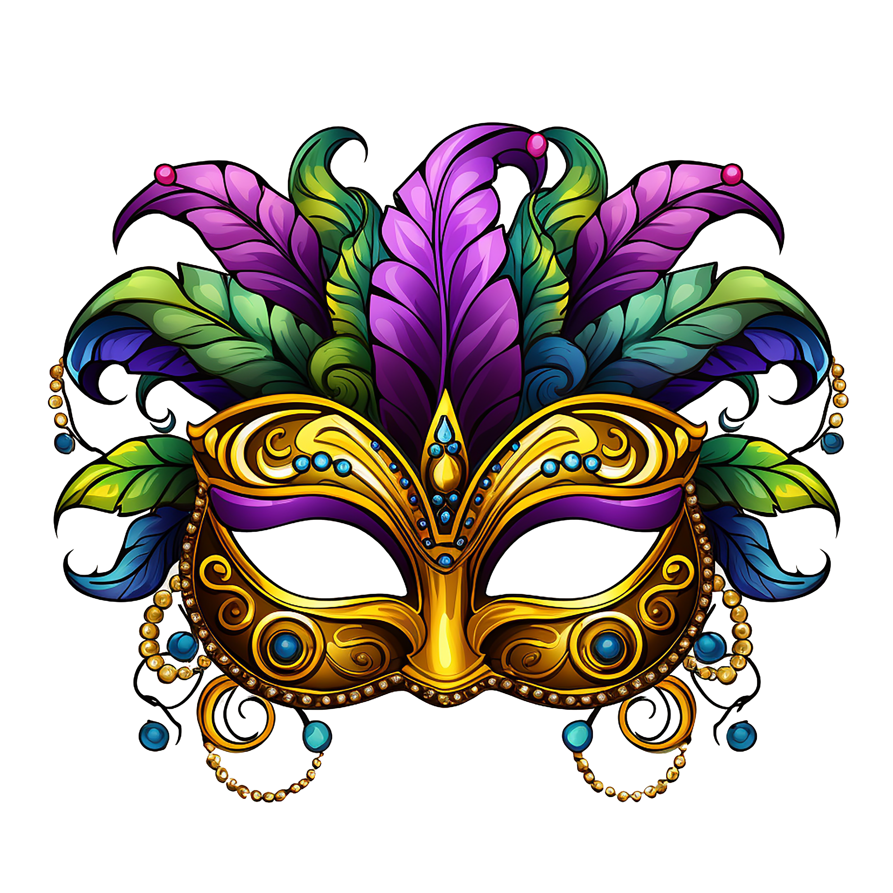 Mardi Gras 722 - Mardi Gras Mask Clipart Sublimation 88820119 18