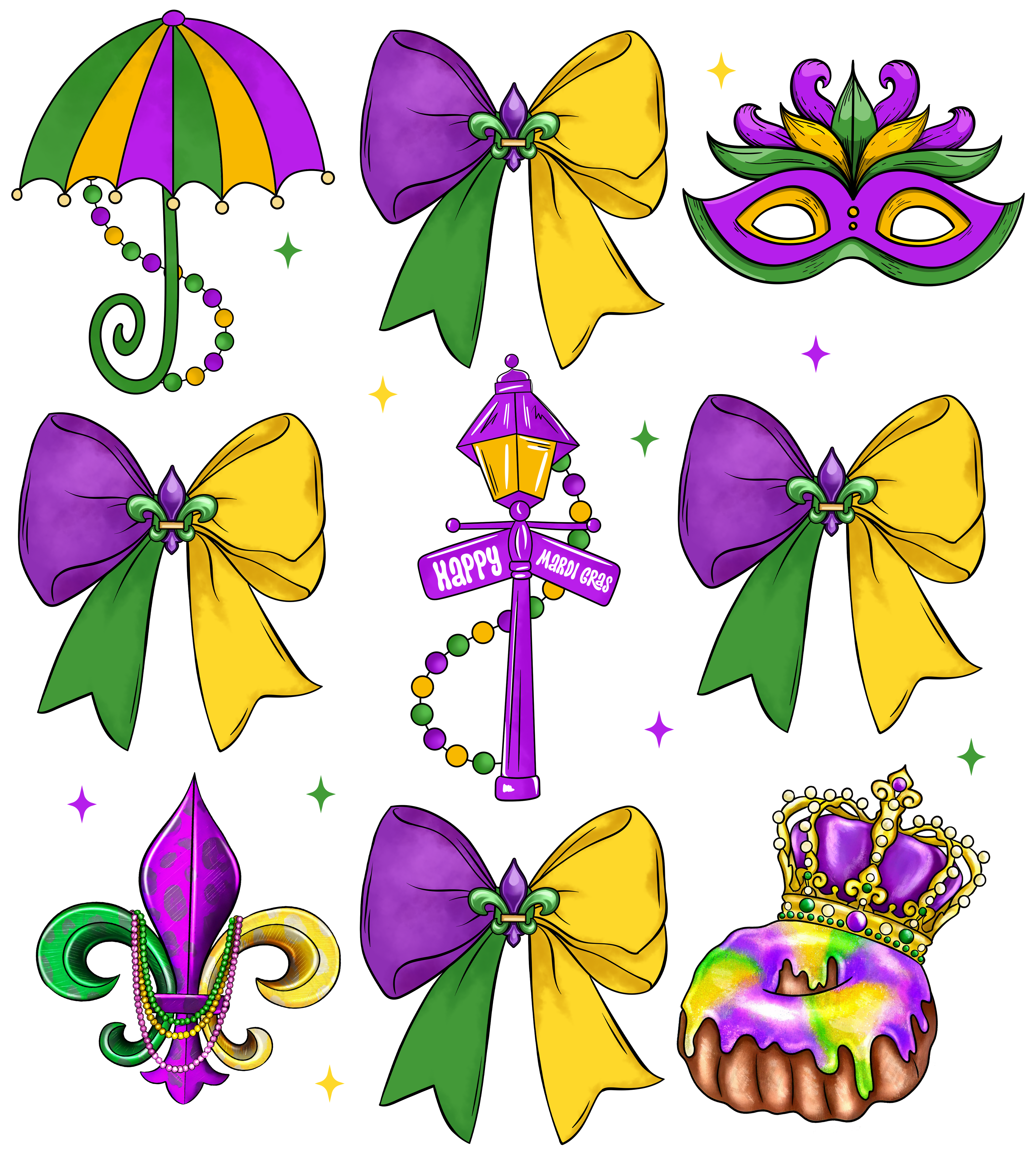 Mardi Gras 903 - Or 21122024 Nhuy Coquette Bow Mardi Gras