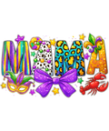 Mardi Gras 628 - Mardi Gras Mama Coquette Bow Fat Tuesday Louisiana T Shirt