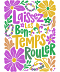 Mardi Gras 505 - Laissez Les Bon Temps Rouler Boho Floral Mardi Gras Carnival Sweatshirt