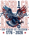 4th of July 38 - 250 Years American 1776 Usa Patriotic 4th July Men Women Sweatshirt
