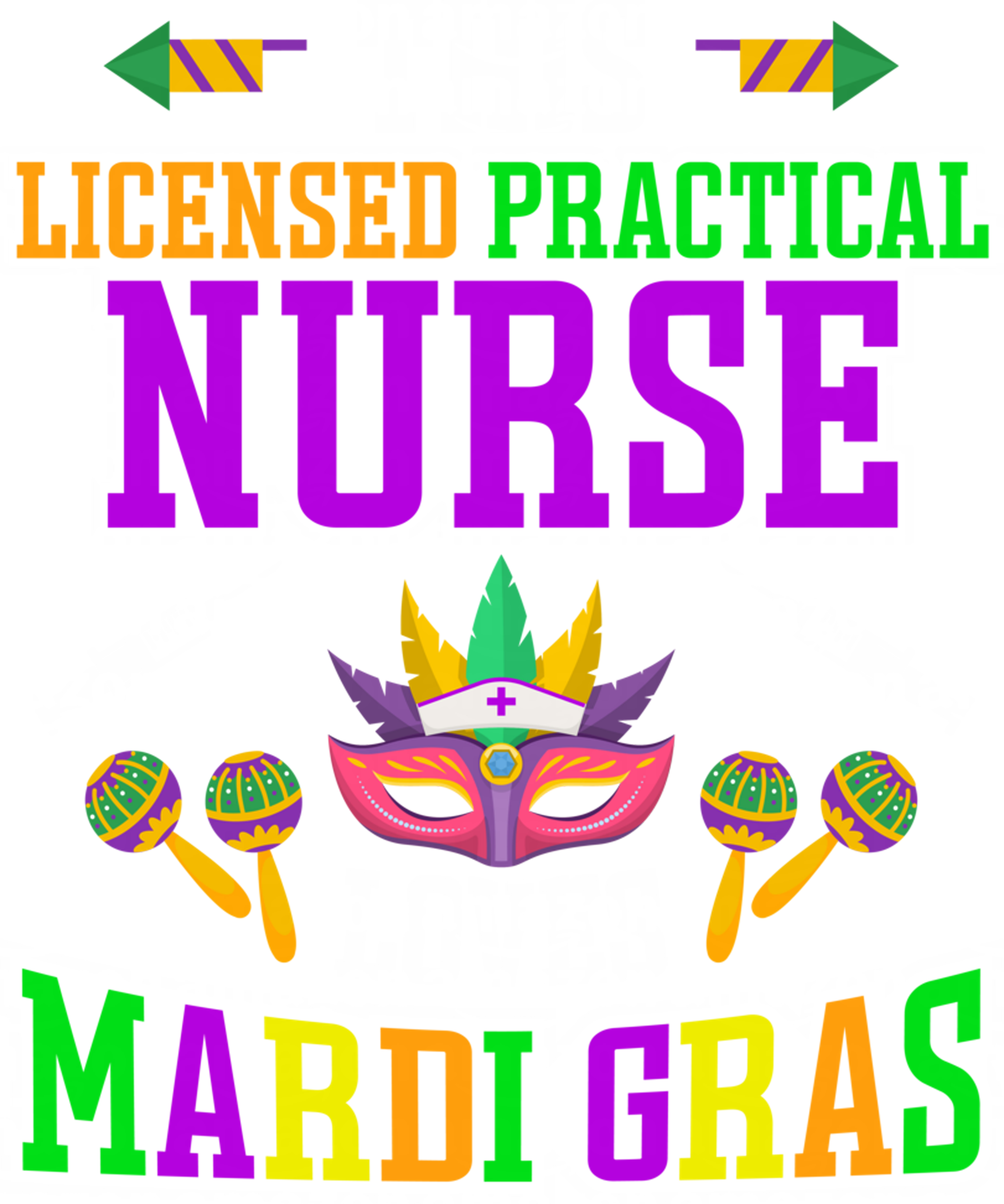 Mardi Gras 531 - Licensed Practical Nurse Loves Mardi Gras   Lpn Fat Tuesdays Sweatshirt
