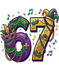 Mardi Gras 551 - Mardi Gras 67 Six Seven New Orleans Funny Sweatshirt