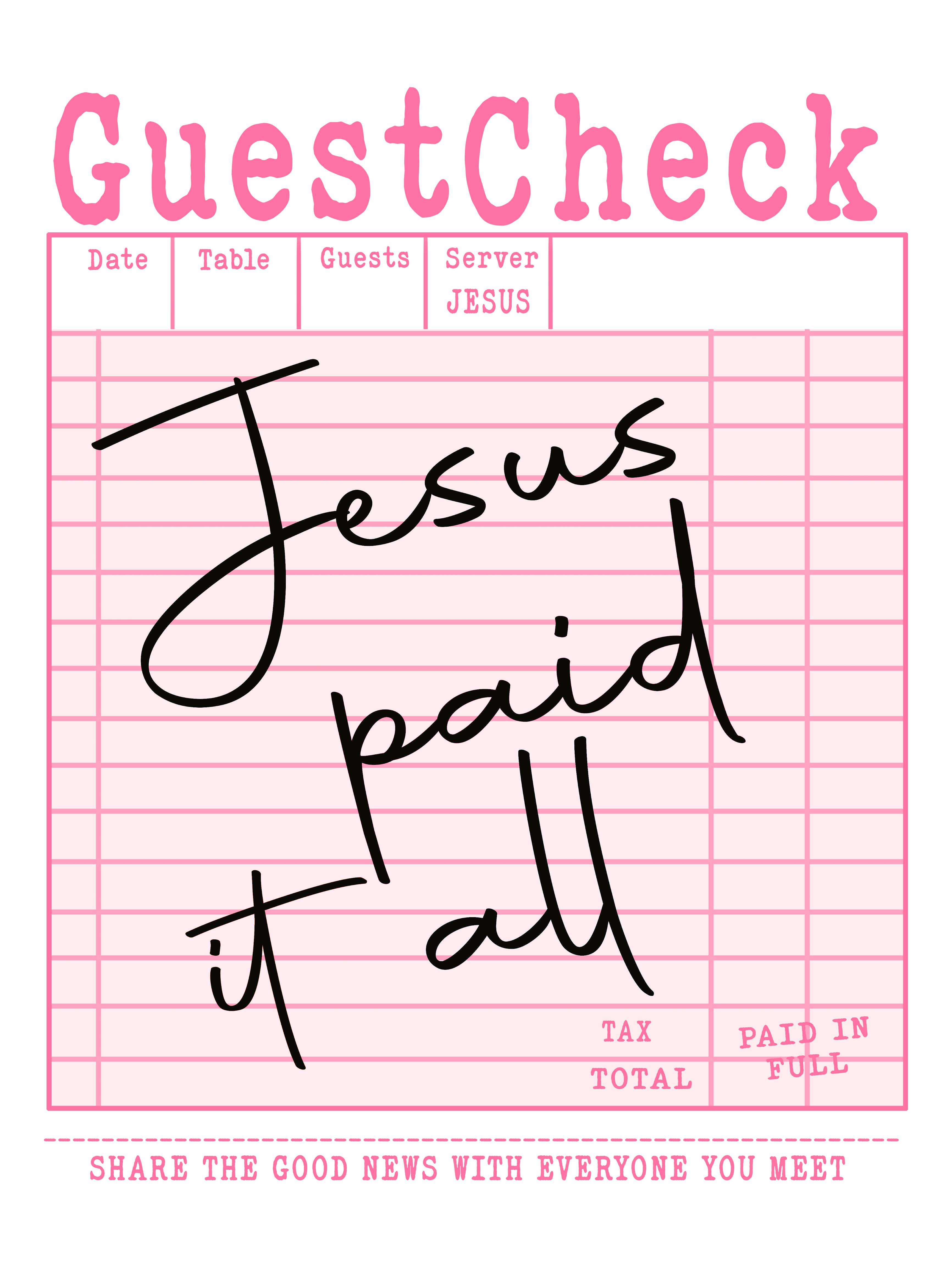 Christian 404 - Jesus Paid It All Check
