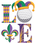 Mardi Gras 405 - Funny Love Golf Mardi Gras Costume Carnival Women Men Sweatshirt