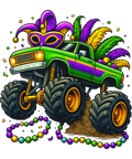 Mardi Gras 673 - Mardi Gras Truck Kids Toddlers New Orleans Festival Sweatshirt