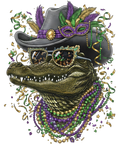 Mardi Gras 553 - Mardi Gras Alligator Carnival Party Costume Men Boys Kids Sweatshirt