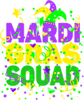 Mardi Gras 668 - Mardi Gras Squad Party Costume Outfit   Funny Mardi Gras Long Sleeve T Shirt