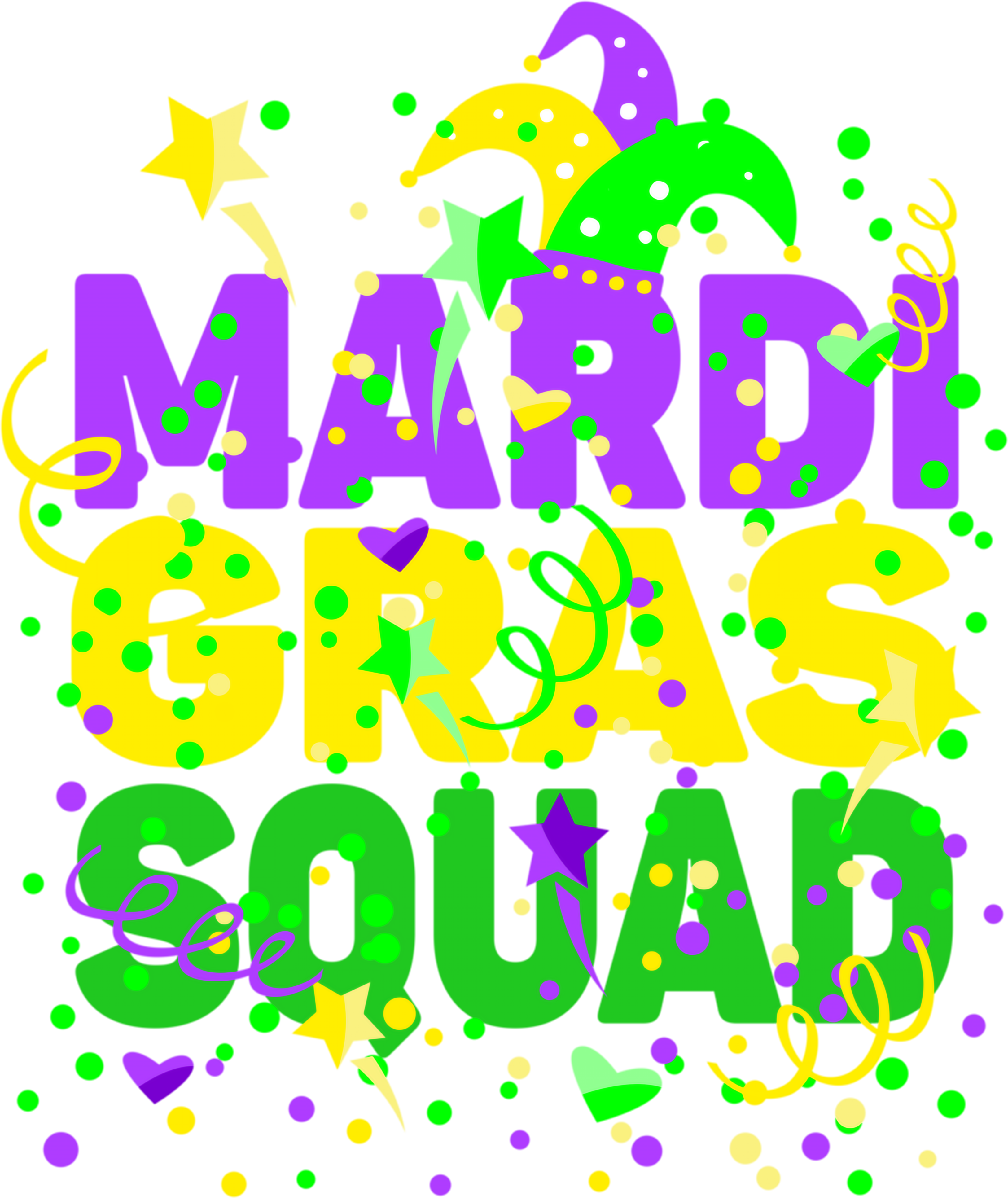 Mardi Gras 668 - Mardi Gras Squad Party Costume Outfit   Funny Mardi Gras Long Sleeve T Shirt