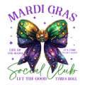 Mardi Gras 339 - Coquette Mardi Gras Bow Pngcrawfish 111933087 Coquette Mardi Gras Bow Png, Retro Mardi Gras Png Design