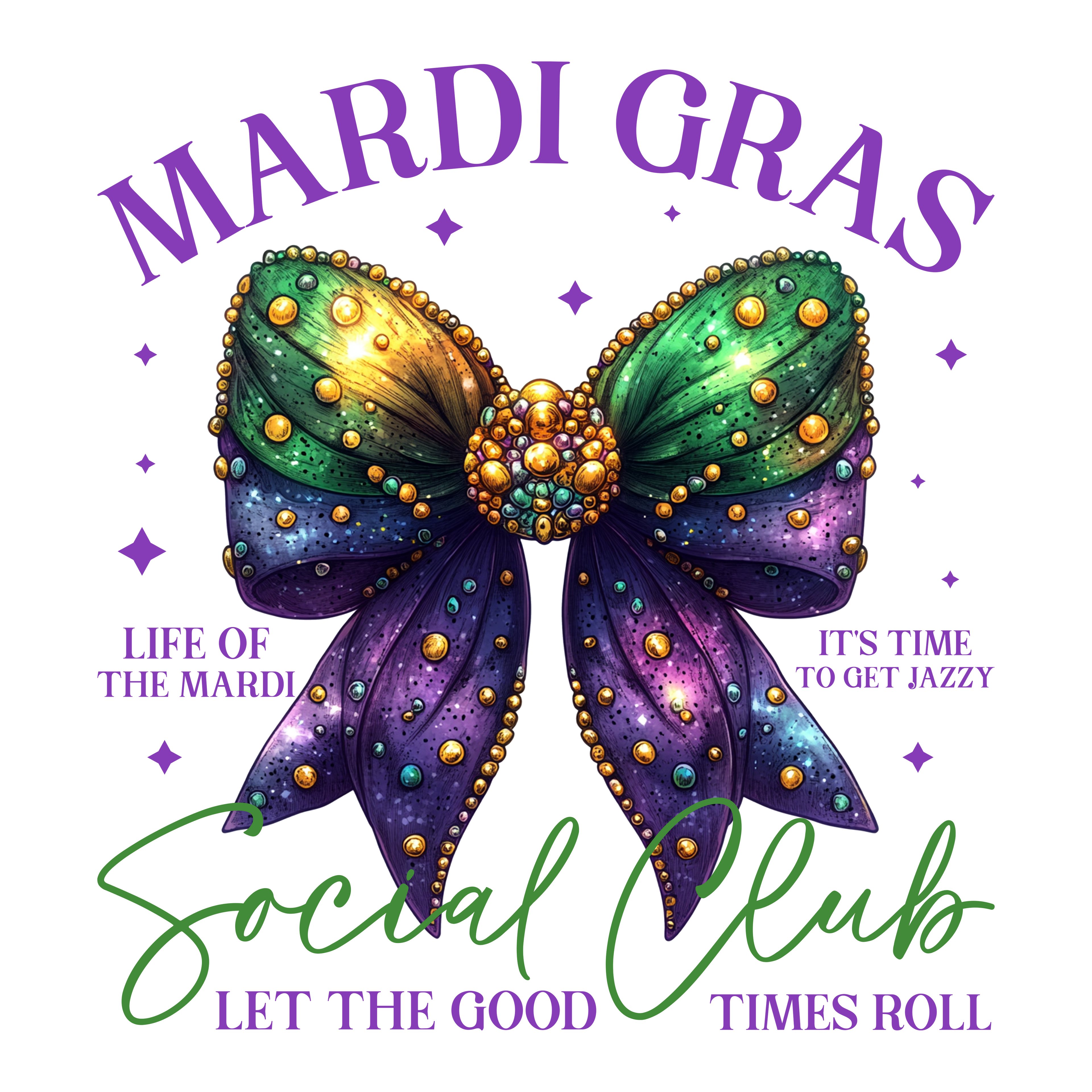 Mardi Gras 339 - Coquette Mardi Gras Bow Pngcrawfish 111933087 Coquette Mardi Gras Bow Png, Retro Mardi Gras Png Design