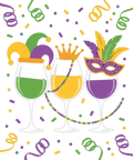 Mardi Gras 647 - Mardi Gras Party Wine Lovers Festive Mood Celebration Outfit Sweatshirt