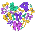Mardi Gras 892 - Or 20122024 Nhuy Coquette Bow Mardi Gras Heart Shape