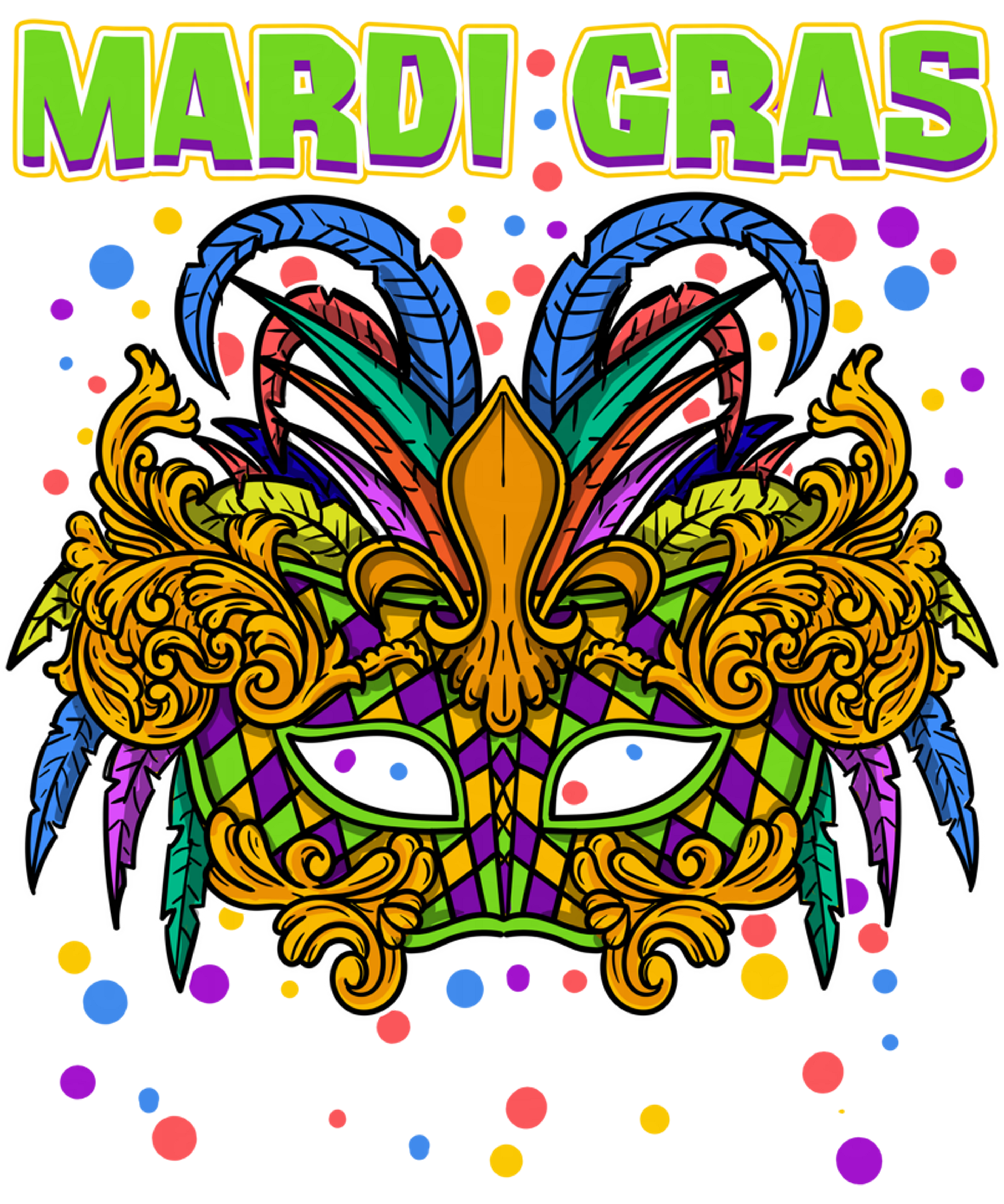 Mardi Gras 638 - Mardi Gras New Orleans Carnival Halloween Sweatshirt