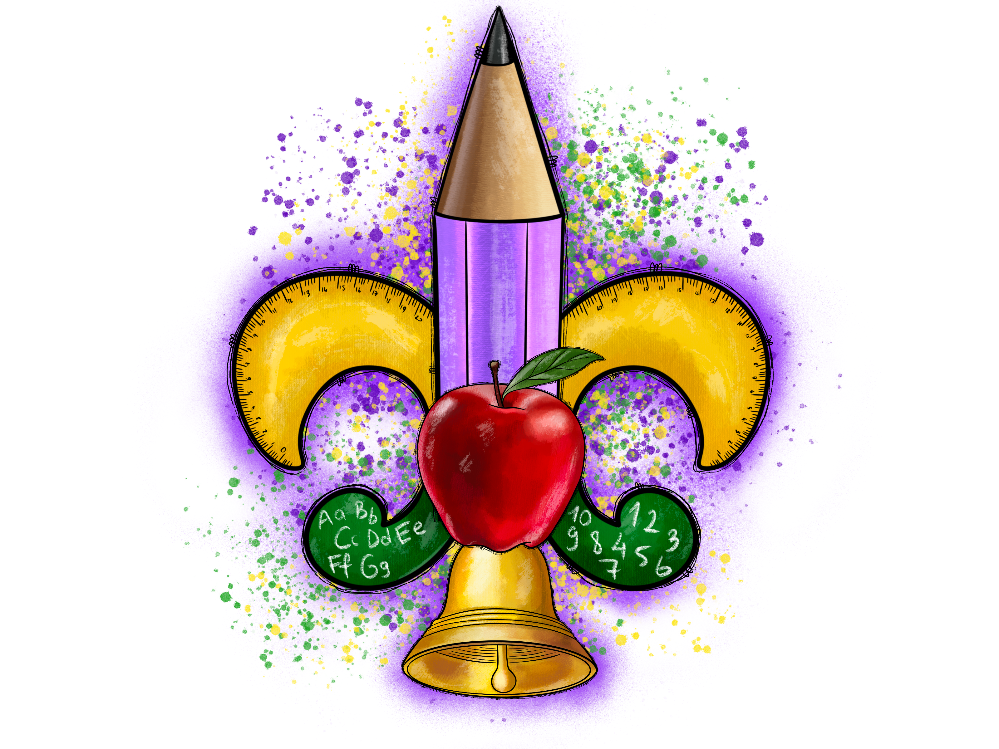 Teacher 464 - Mardigrasfleurdelisteacher