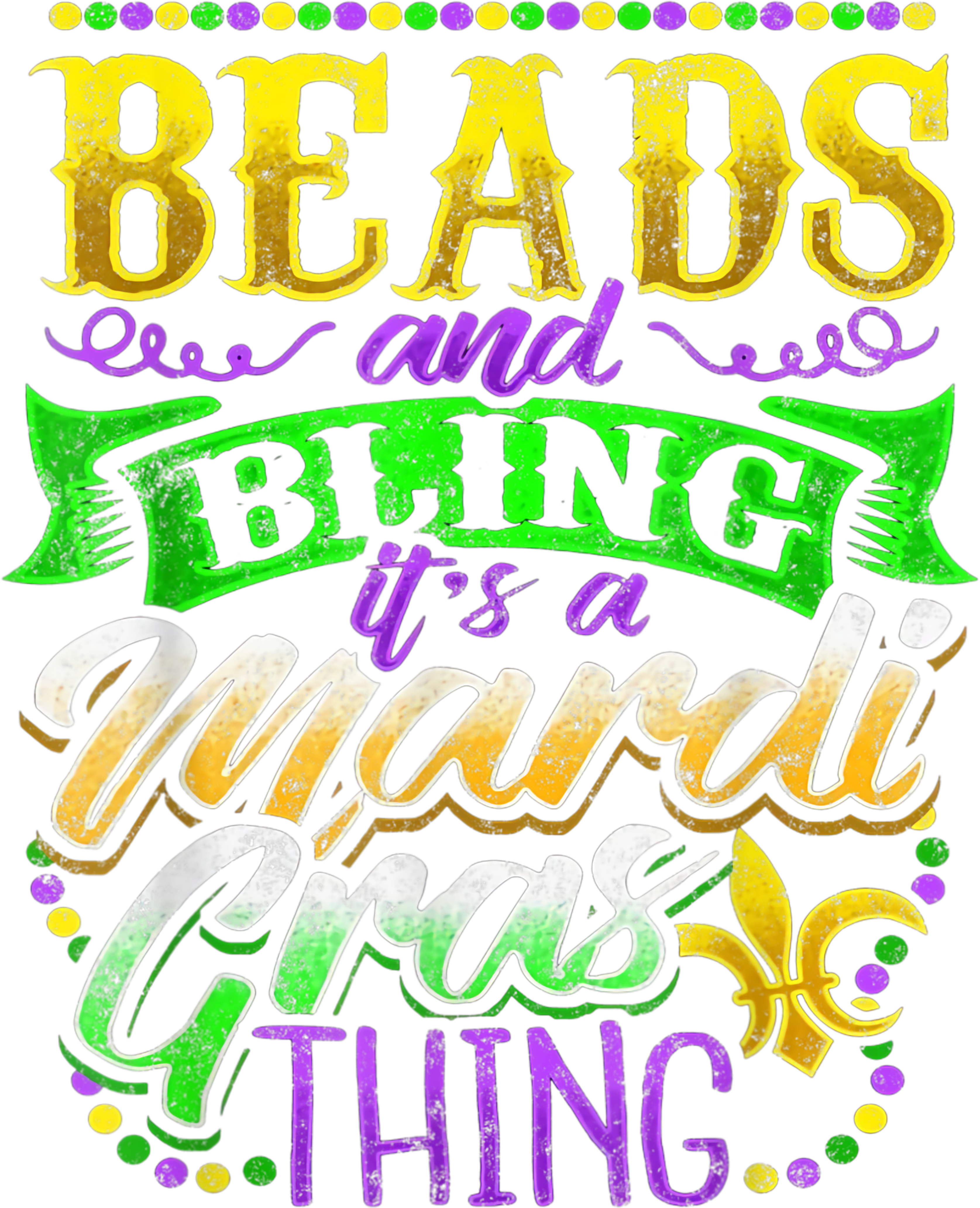 Mardi Gras 298 - Beads Bling Funny Mardi Gras Party Carnival Parade Costume T Shirt