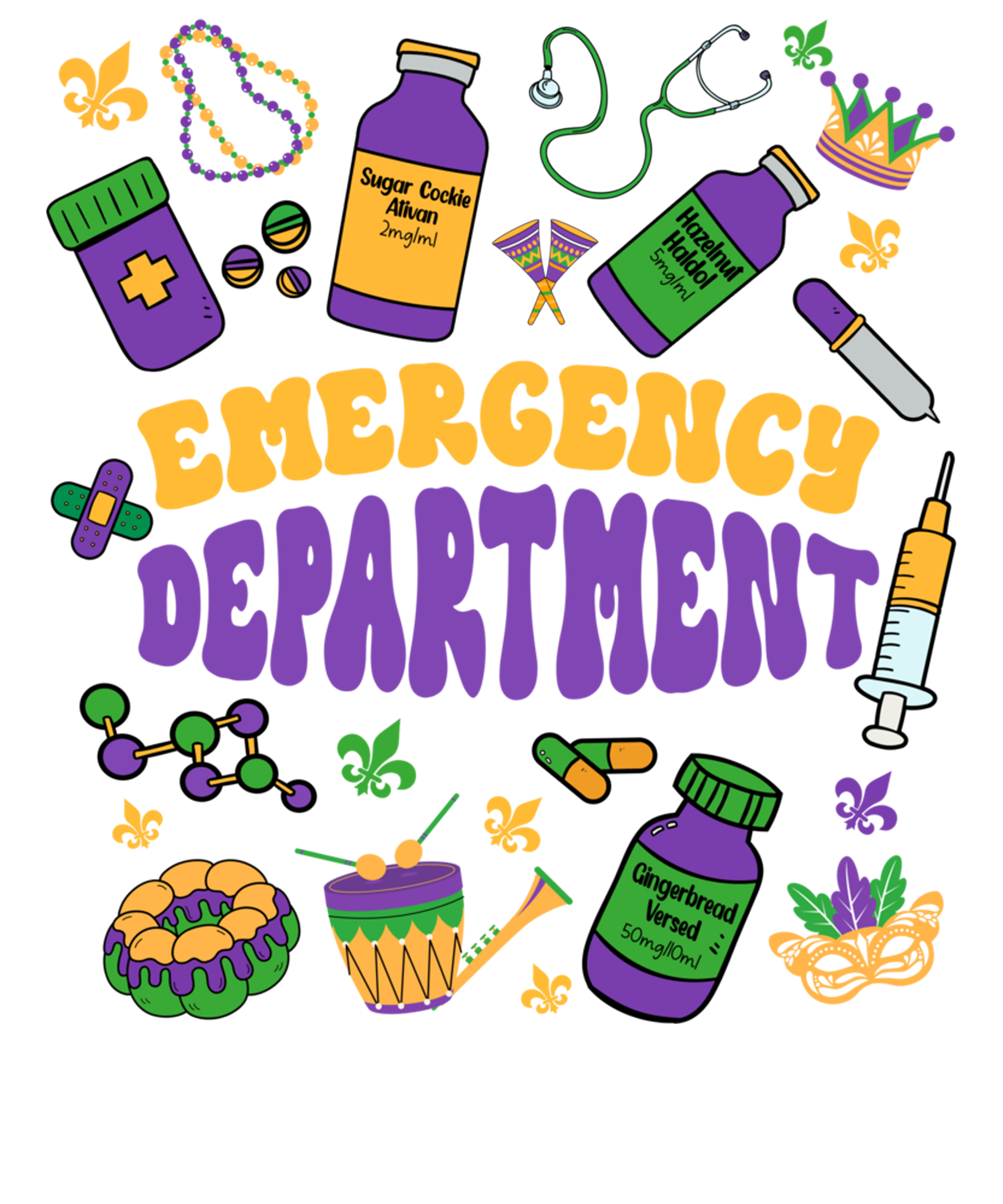 Mardi Gras 376 - Emergency Department Emergency Room Er Ed Nurse Mardi Gras 1