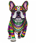 Mardi Gras 387 - French Bulldog Owners With Mardi Gras Watercolor Dog Lovers Sweatshirt