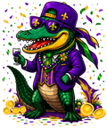 Mardi Gras 555 - Mardi Gras Alligator Mardigator Costume Men Women Kid Sweatshirt