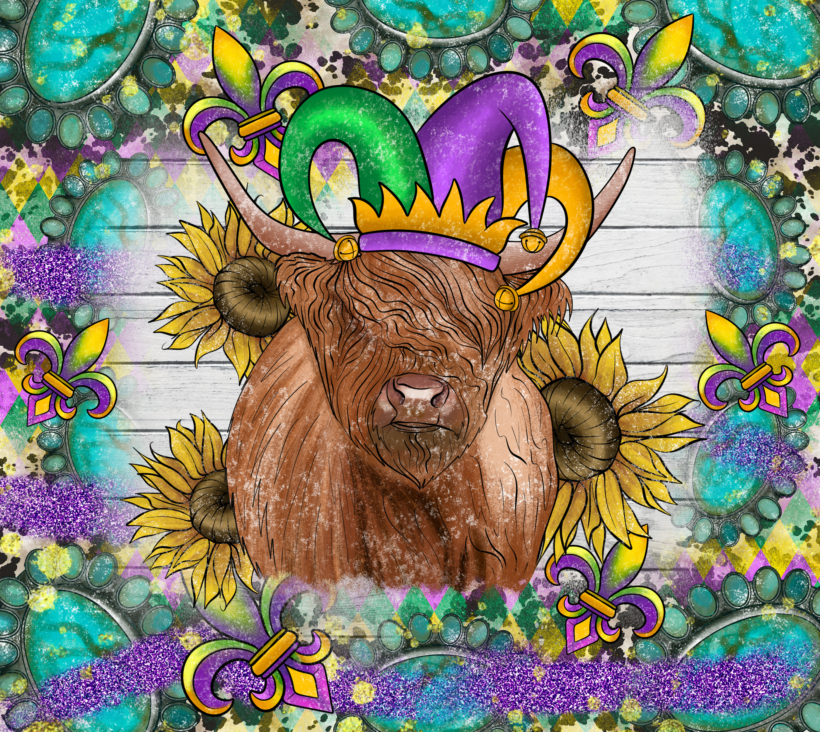 Mardi Gras 748 - Mardigrascowtumbler