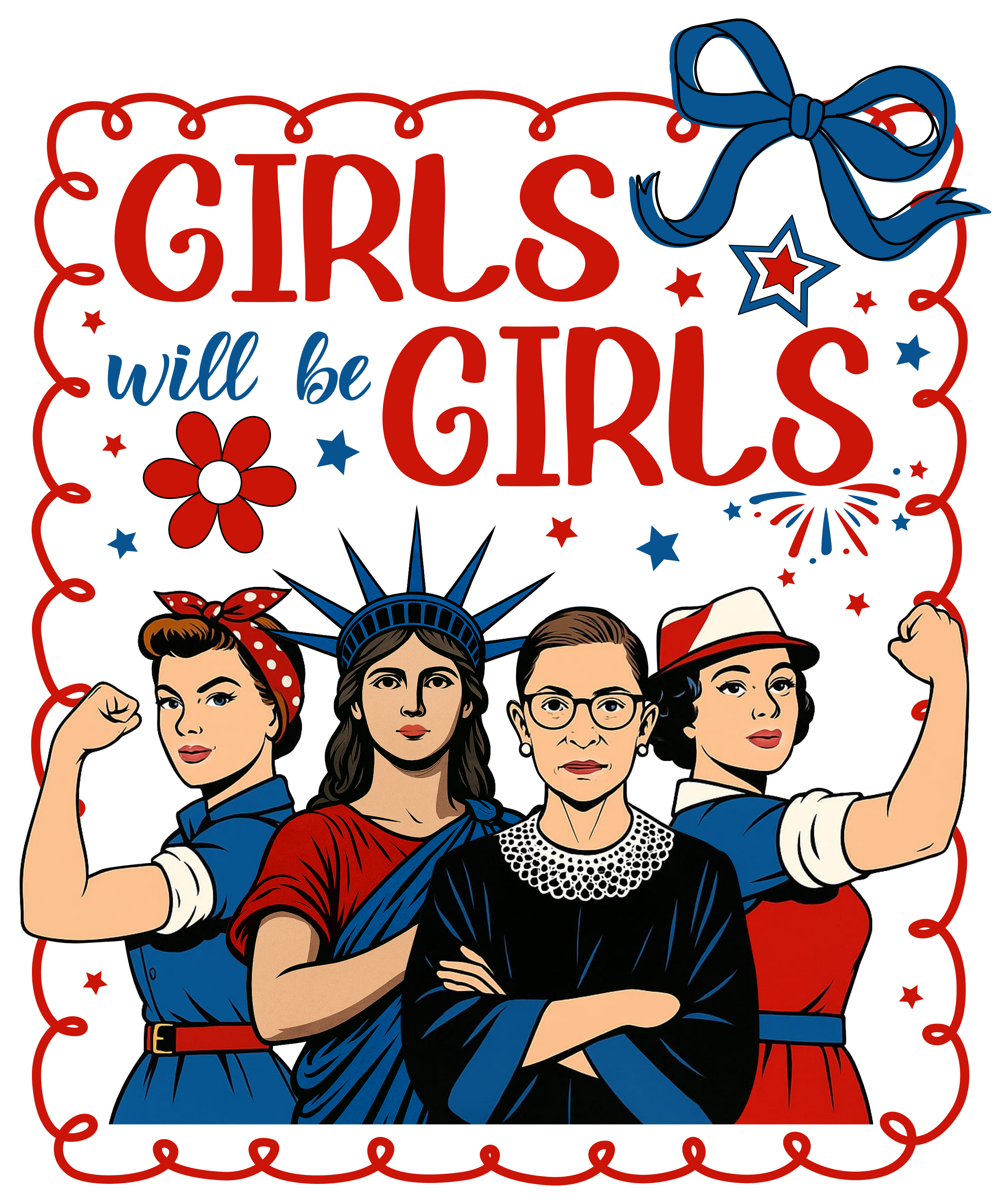 4th of July 462 - Or 11062025 Vtn 4th Of July Feminist Girls Will Be Girls Anti Trump