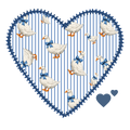 Randomness 1742 - Vintage Blue Duck Heart