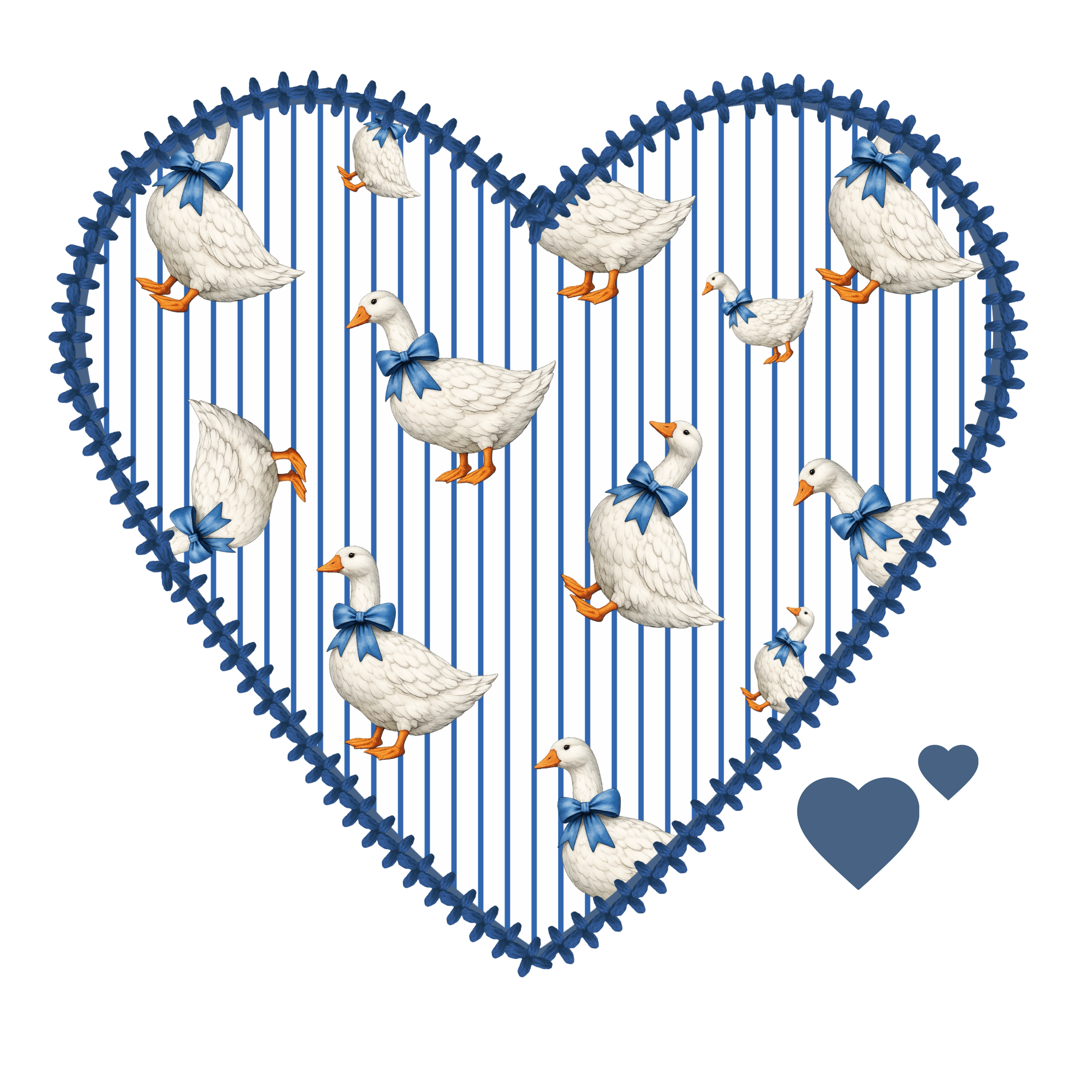Randomness 1742 - Vintage Blue Duck Heart