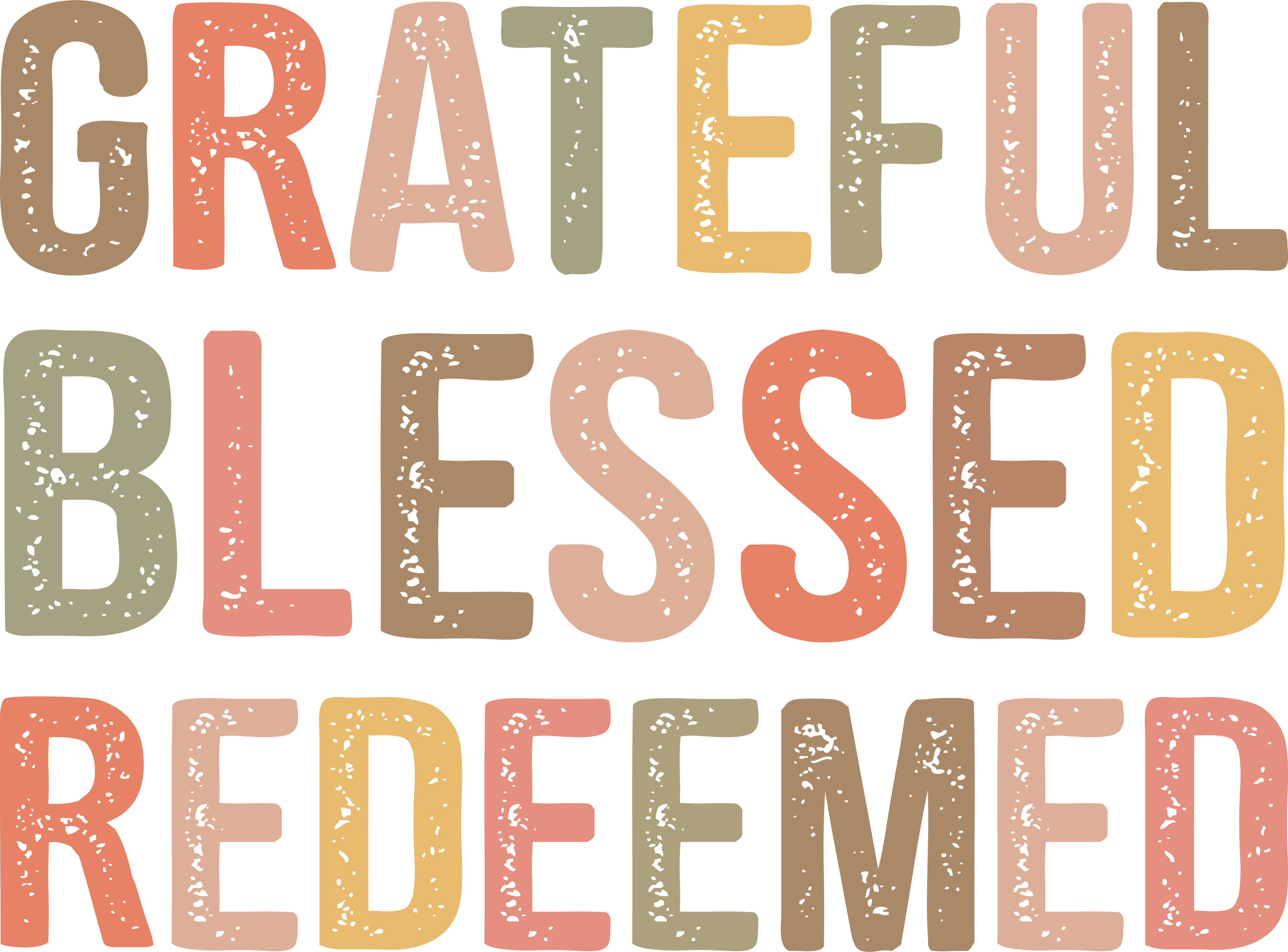 Christian 263 - Grateful Blessed Redeemed
