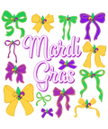 Mardi Gras 974 - Or 412025 Vtn Glitter Mardi Gras Coquette Bow