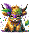 Mardi Gras 589 - Mardi Gras Cow Sweatshirt