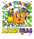Mardi Gras 857 - Merch Teacher Mardi Gras Teacher Life Family Matching Outfit T Shirt