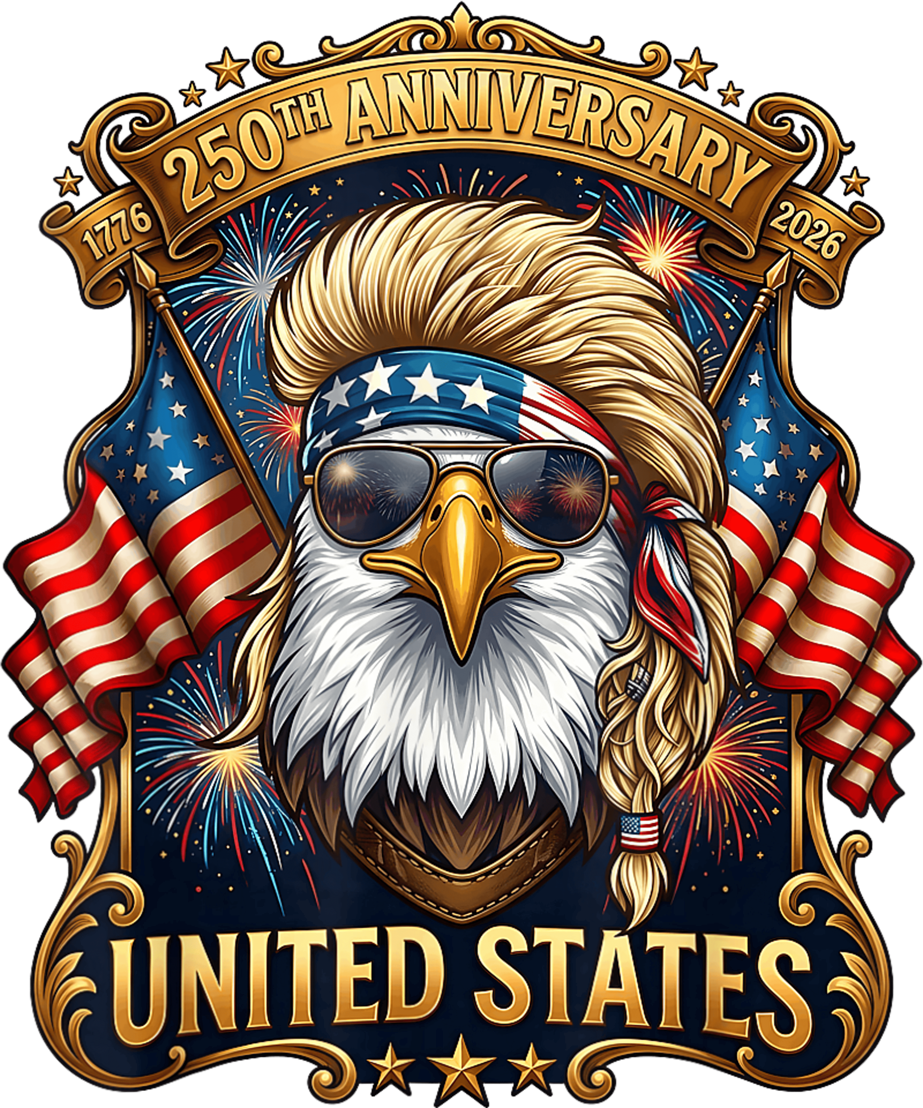 4th of July 51 - 250 Years Patriotic America 250th Anniversary Usa 1776 2026 T Shirt
