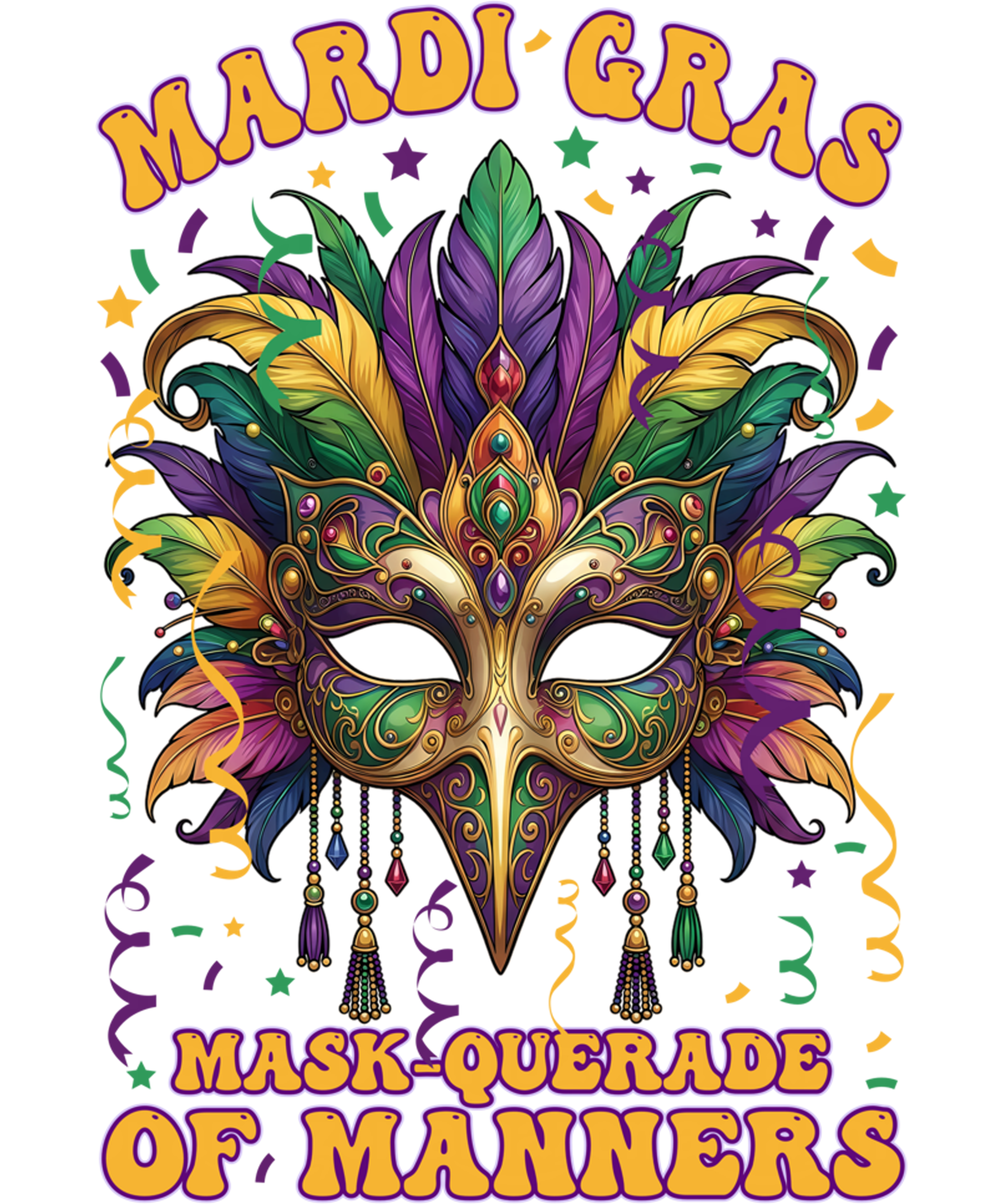 Mardi Gras 633 - Mardi Gras Mask Masquerade Manners Carnival Parades Sweatshirt