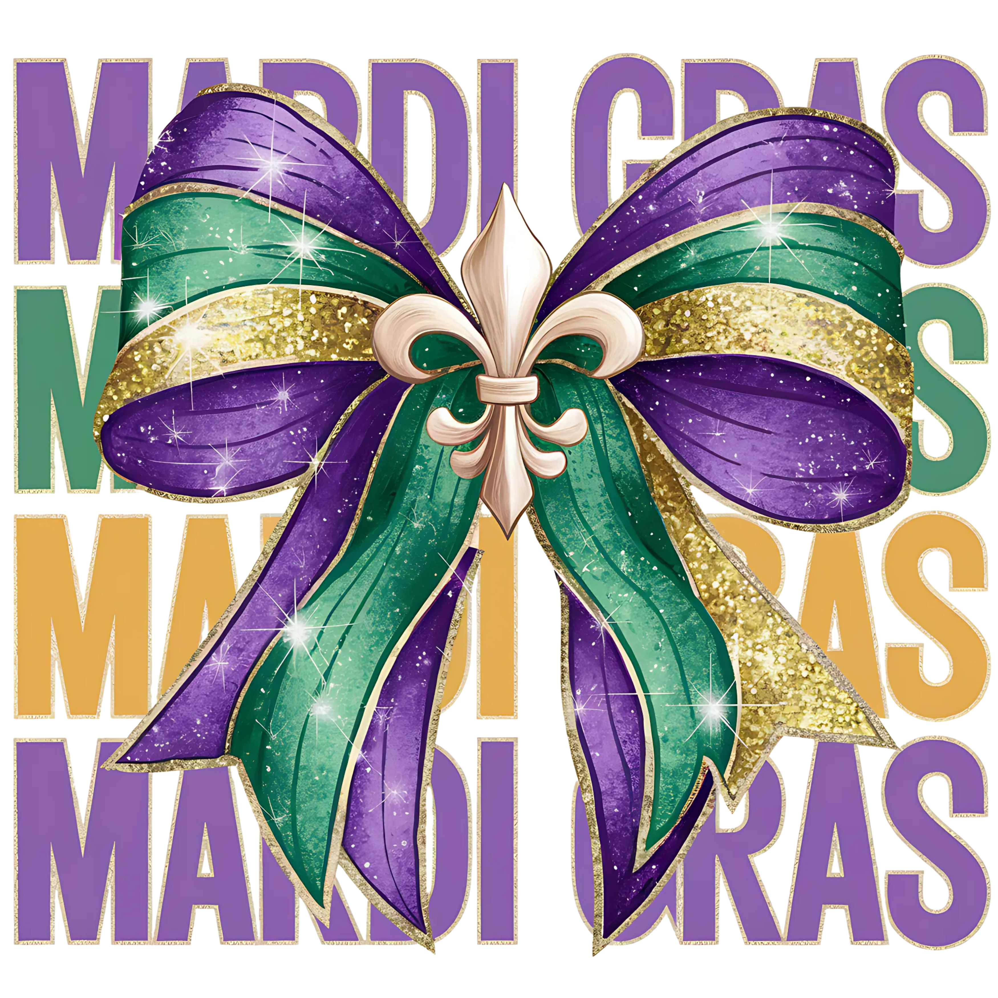 Mardi Gras 713 - Mardi Gras Coquette Bow Png 112235220 Mardi Gras Coquette Bow Png,