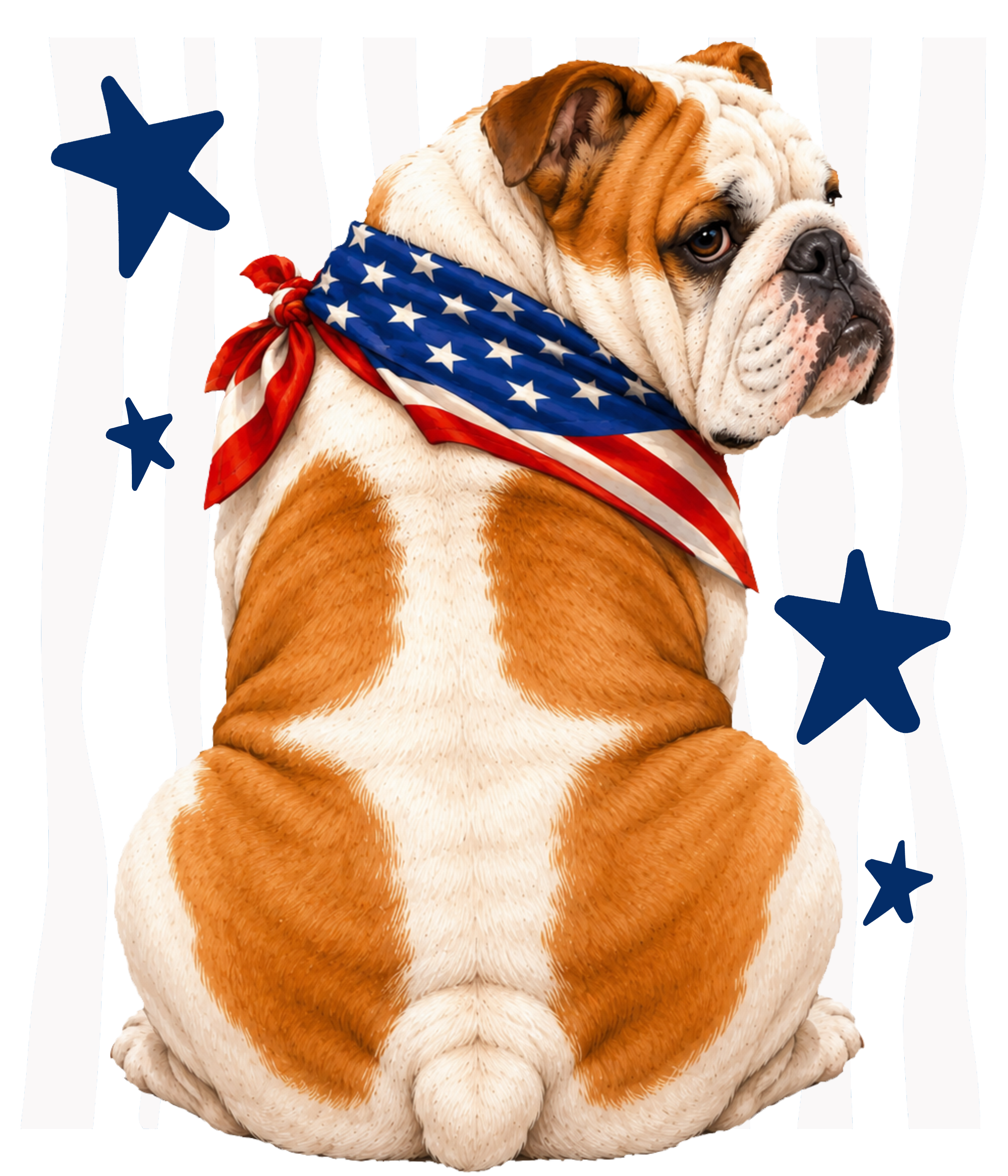 Randomness 409 - Bulldog Patriotic Back