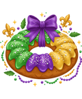 Mardi Gras 609 - Mardi Gras Donut Sweatshirt